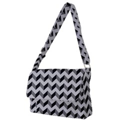 Modern Retro Chevron Patchwork Pattern Full Print Messenger Bag (l) by GardenOfOphir