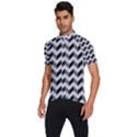 Modern Retro Chevron Patchwork Pattern Men s Short Sleeve Cycling Jersey View2