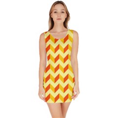 Modern Retro Chevron Patchwork Pattern Bodycon Dress by GardenOfOphir