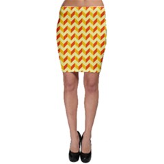 Modern Retro Chevron Patchwork Pattern Bodycon Skirt by GardenOfOphir