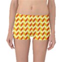 Modern Retro Chevron Patchwork Pattern Boyleg Bikini Bottoms View1