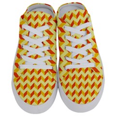 Modern Retro Chevron Patchwork Pattern Half Slippers by GardenOfOphir