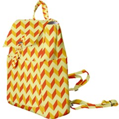 Modern Retro Chevron Patchwork Pattern Buckle Everyday Backpack by GardenOfOphir