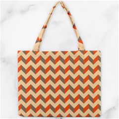 Modern Retro Chevron Patchwork Pattern Mini Tote Bag by GardenOfOphir