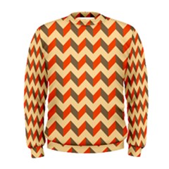 Modern Retro Chevron Patchwork Pattern Men s Sweatshirt by GardenOfOphir