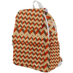 Modern Retro Chevron Patchwork Pattern Top Flap Backpack by GardenOfOphir