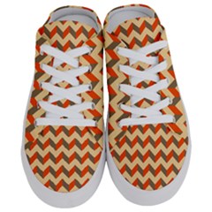 Modern Retro Chevron Patchwork Pattern Half Slippers by GardenOfOphir