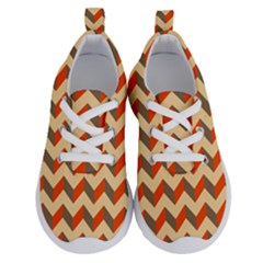 Modern Retro Chevron Patchwork Pattern Running Shoes by GardenOfOphir