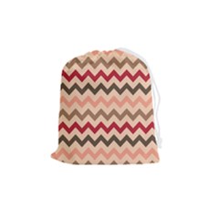 Chevron Pattern Gifts Drawstring Pouch (medium) by GardenOfOphir