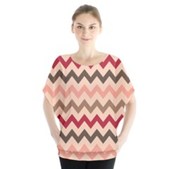 Chevron Pattern Gifts Batwing Chiffon Blouse