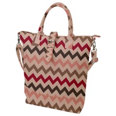 Chevron Pattern Gifts Buckle Top Tote Bag by GardenOfOphir