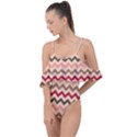 Chevron Pattern Gifts Drape Piece Swimsuit View1