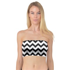 Black And White Chevron Bandeau Top by GardenOfOphir