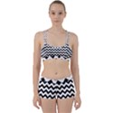 Black And White Chevron Perfect Fit Gym Set View1