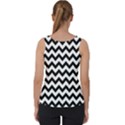 Black And White Chevron Velvet Tank Top View2