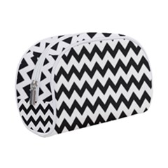 Black And White Chevron Make Up Case (small) by GardenOfOphir