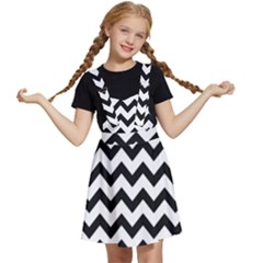 Black And White Chevron Kids  Apron Dress by GardenOfOphir