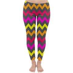 Chevron Pattern Gifts Classic Winter Leggings by GardenOfOphir