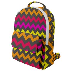 Chevron Pattern Gifts Flap Pocket Backpack (small) by GardenOfOphir