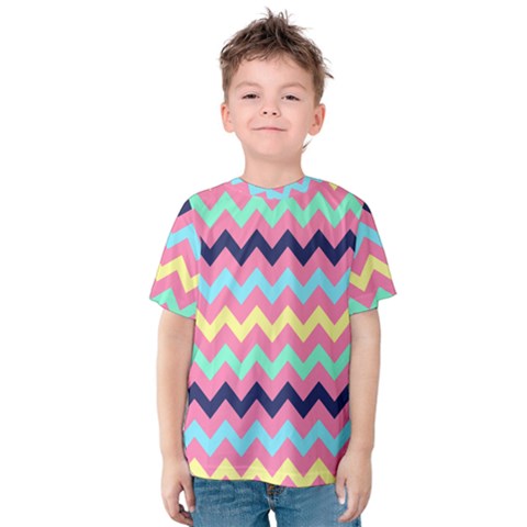 Chevron Pattern Gifts Kids  Cotton Tee by GardenOfOphir