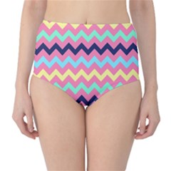 Chevron Pattern Gifts Classic High-waist Bikini Bottoms by GardenOfOphir