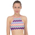 Chevron Pattern Gifts Racer Front Bikini Top View1