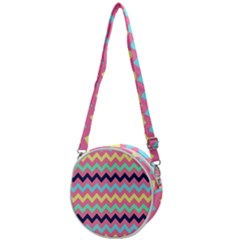 Chevron Pattern Gifts Crossbody Circle Bag by GardenOfOphir