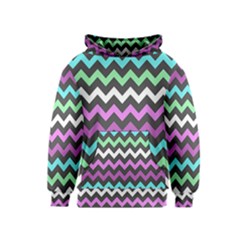 Chevron Pattern Gifts Kids  Pullover Hoodie by GardenOfOphir