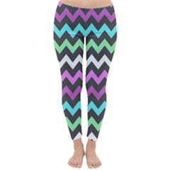 Chevron Pattern Gifts Classic Winter Leggings by GardenOfOphir