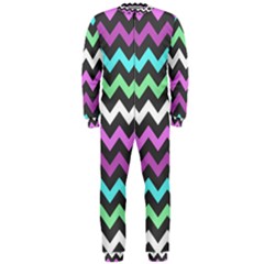 Chevron Pattern Gifts Onepiece Jumpsuit (men) by GardenOfOphir