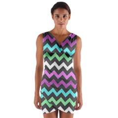 Chevron Pattern Gifts Wrap Front Bodycon Dress by GardenOfOphir