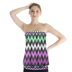 Chevron Pattern Gifts Strapless Top by GardenOfOphir