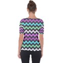 Chevron Pattern Gifts Shoulder Cut Out Short Sleeve Top View2