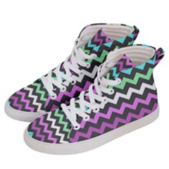 Chevron Pattern Gifts Women s Hi-top Skate Sneakers by GardenOfOphir