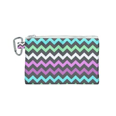 Chevron Pattern Gifts Canvas Cosmetic Bag (small) by GardenOfOphir