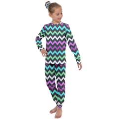 Chevron Pattern Gifts Kids  Long Sleeve Set  by GardenOfOphir