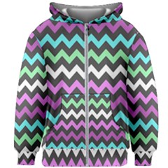 Chevron Pattern Gifts Kids  Zipper Hoodie Without Drawstring by GardenOfOphir