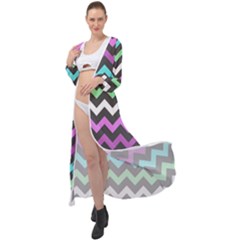 Chevron Pattern Gifts Maxi Chiffon Beach Wrap by GardenOfOphir