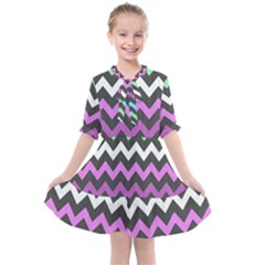 Chevron Pattern Gifts Kids  All Frills Chiffon Dress