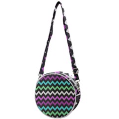 Chevron Pattern Gifts Crossbody Circle Bag by GardenOfOphir