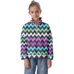 Chevron Pattern Gifts Kids  Half Zip Hoodie by GardenOfOphir