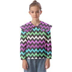 Chevron Pattern Gifts Kids  Peter Pan Collar Blouse by GardenOfOphir