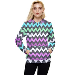 Chevron Pattern Gifts Women s Lightweight Drawstring Hoodie by GardenOfOphir