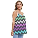 Chevron Pattern Gifts Casual Spaghetti Strap Chiffon Top View3