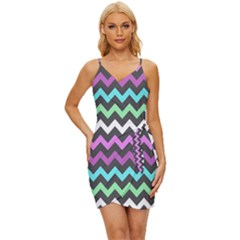 Chevron Pattern Gifts Wrap Tie Front Dress by GardenOfOphir