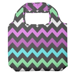 Chevron Pattern Gifts Premium Foldable Grocery Recycle Bag by GardenOfOphir