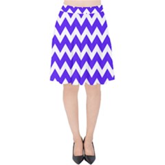 Chevron Pattern Gifts Velvet High Waist Skirt