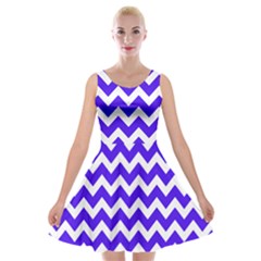 Chevron Pattern Gifts Velvet Skater Dress by GardenOfOphir