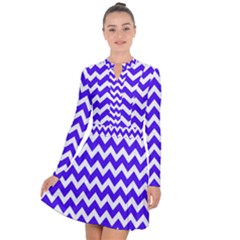 Chevron Pattern Gifts Long Sleeve Panel Dress