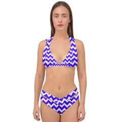 Chevron Pattern Gifts Double Strap Halter Bikini Set